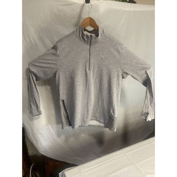 Women's Nike Dri-Fit 1/4‎ Zip Lightweight Sweatshirt- Mittens & Reflection -Lrg - Picture 1 of 16